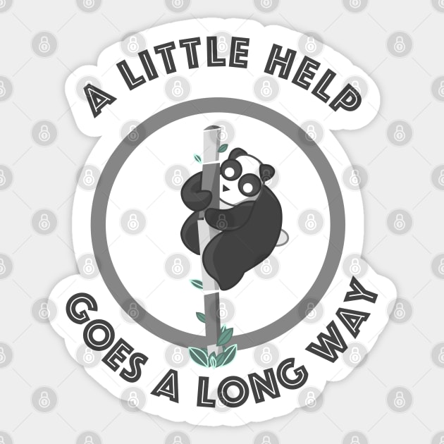 Help A Panda Out Sticker by ontenno